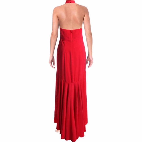 JILL JILL STUART TWIST NECK HIGH-LOW HALTER DRESS - Picture 2 of 9